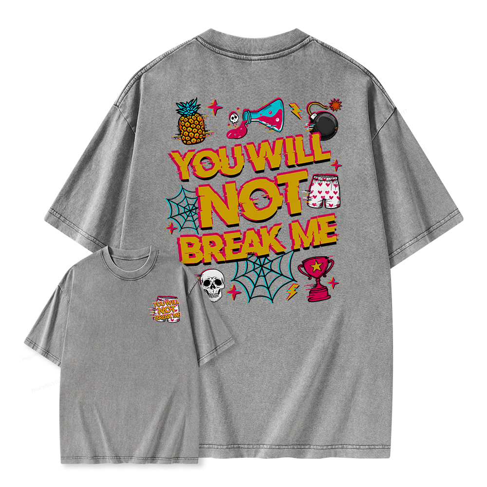 Pagewings You Will Not Break Me Unisex Washed T-shirt