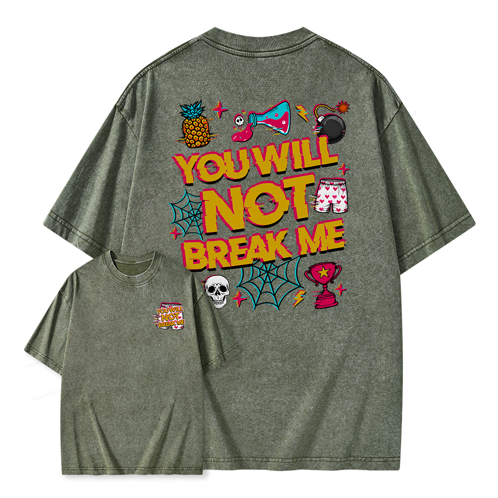Pagewings You Will Not Break Me Unisex Washed T-shirt