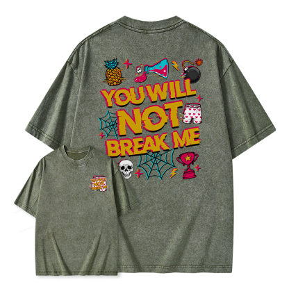 Pagewings You Will Not Break Me Unisex Washed T-shirt