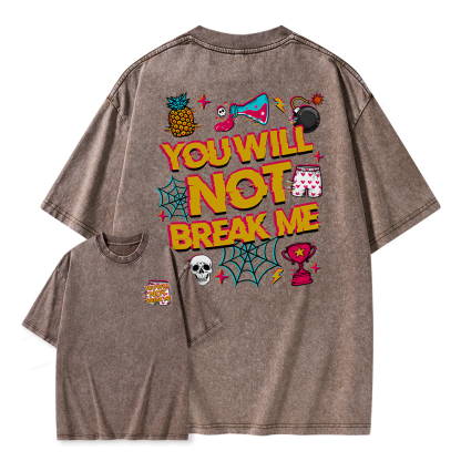 Pagewings You Will Not Break Me Unisex Washed T-shirt