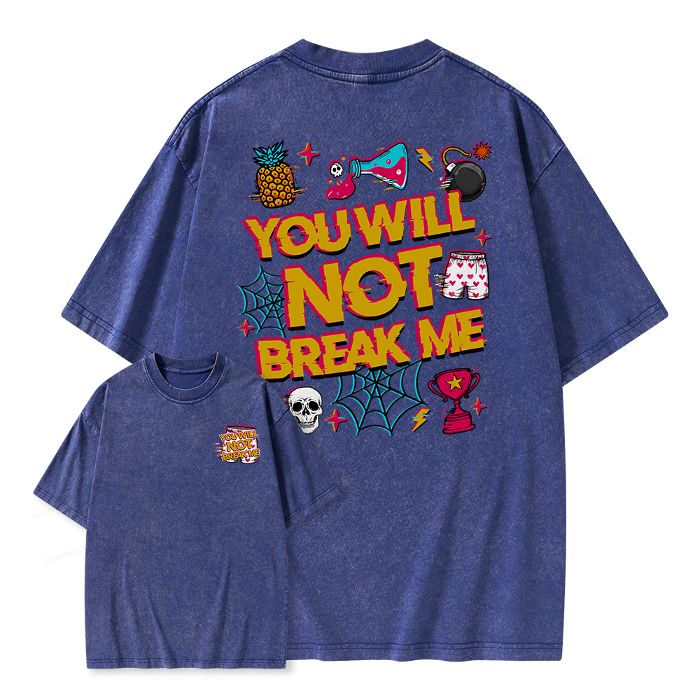 Pagewings You Will Not Break Me Unisex Washed T-shirt