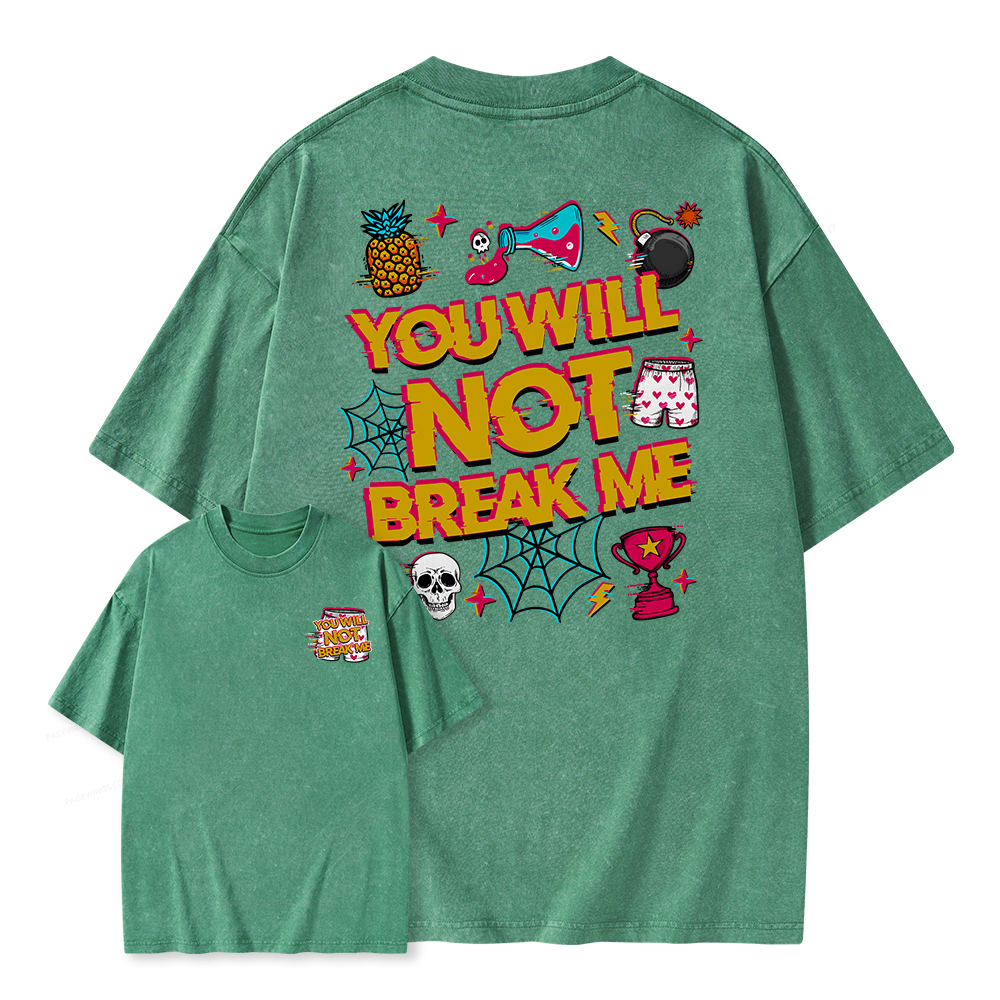 Pagewings You Will Not Break Me Unisex Washed T-shirt