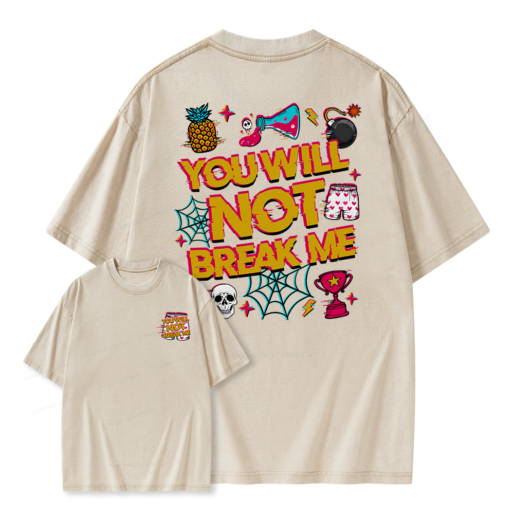 Pagewings You Will Not Break Me Unisex Washed T-shirt