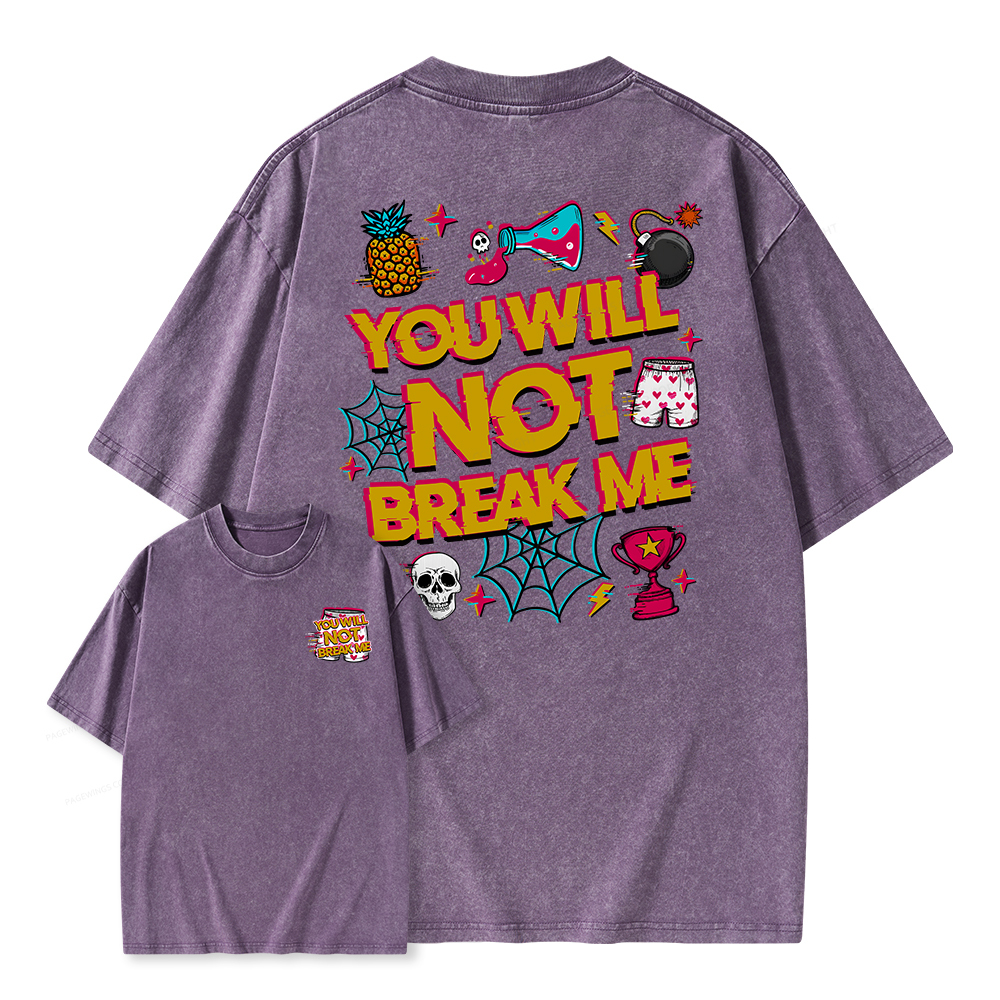 Pagewings You Will Not Break Me Unisex Washed T-shirt