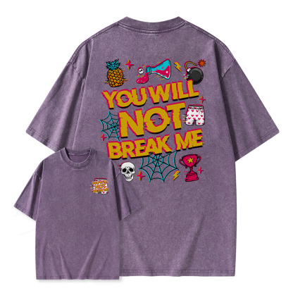 Pagewings You Will Not Break Me Unisex Washed T-shirt
