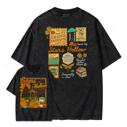 Pagewings Stars Hollow Unisex Washed T-shirt