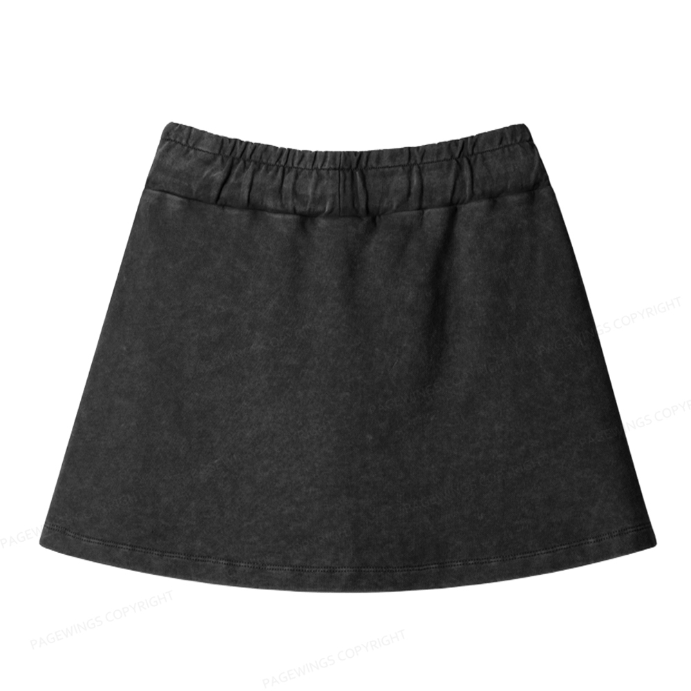 A-水洗短裙上架模版Pagewings I'm With The Banned Women Drawstring Washed Mini Skirts