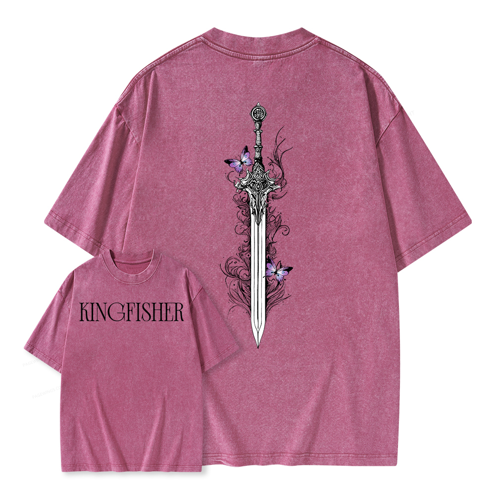 Pagewings Kingfisher Unisex Washed T-shirt