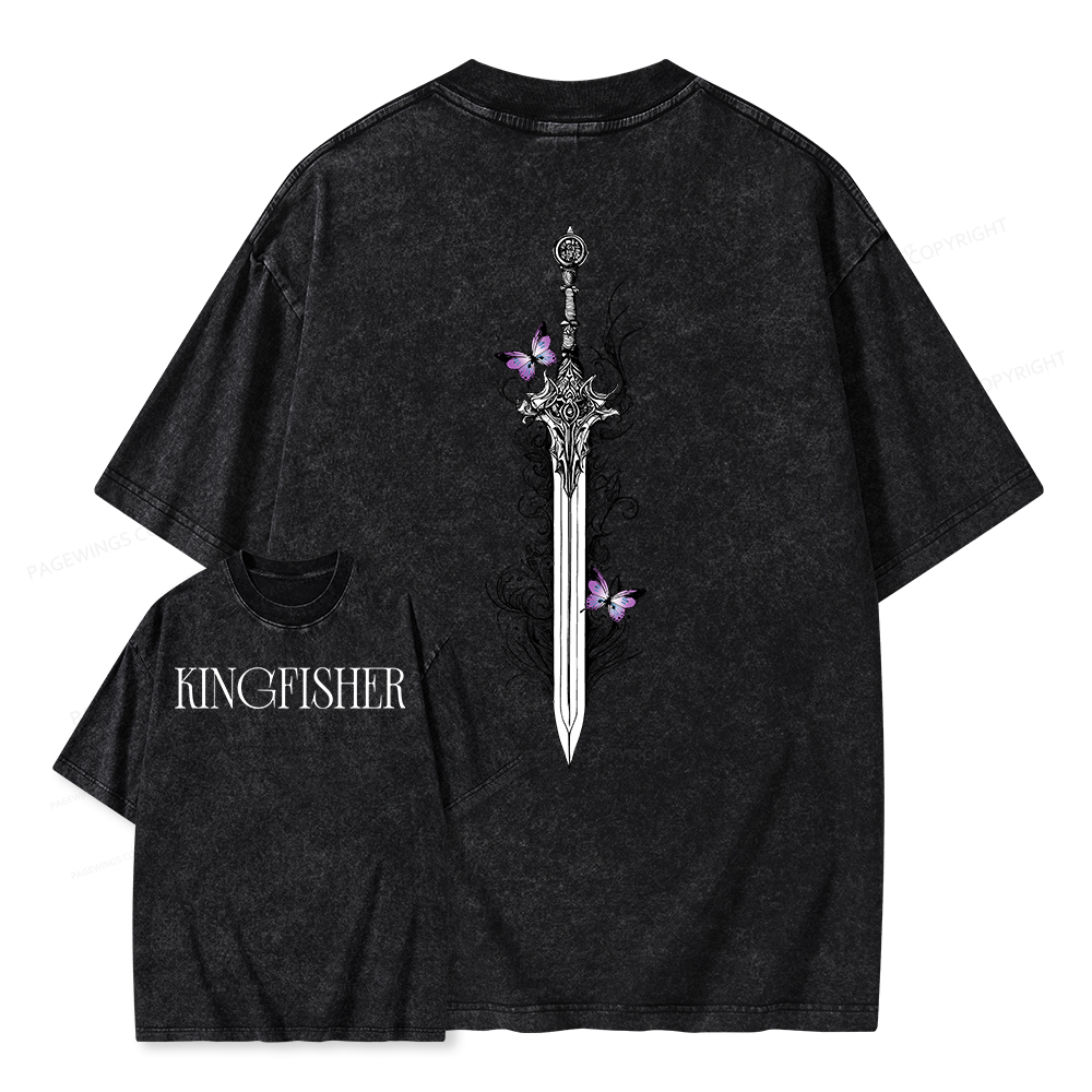 Pagewings Kingfisher Unisex Washed T-shirt