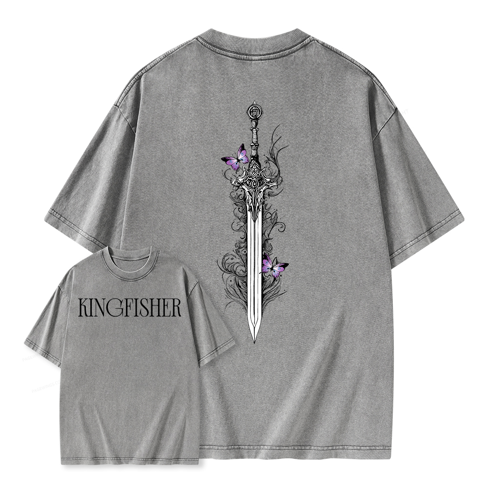 Pagewings Kingfisher Unisex Washed T-shirt