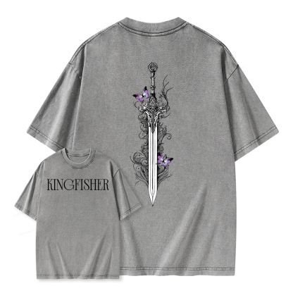 Pagewings Kingfisher Unisex Washed T-shirt