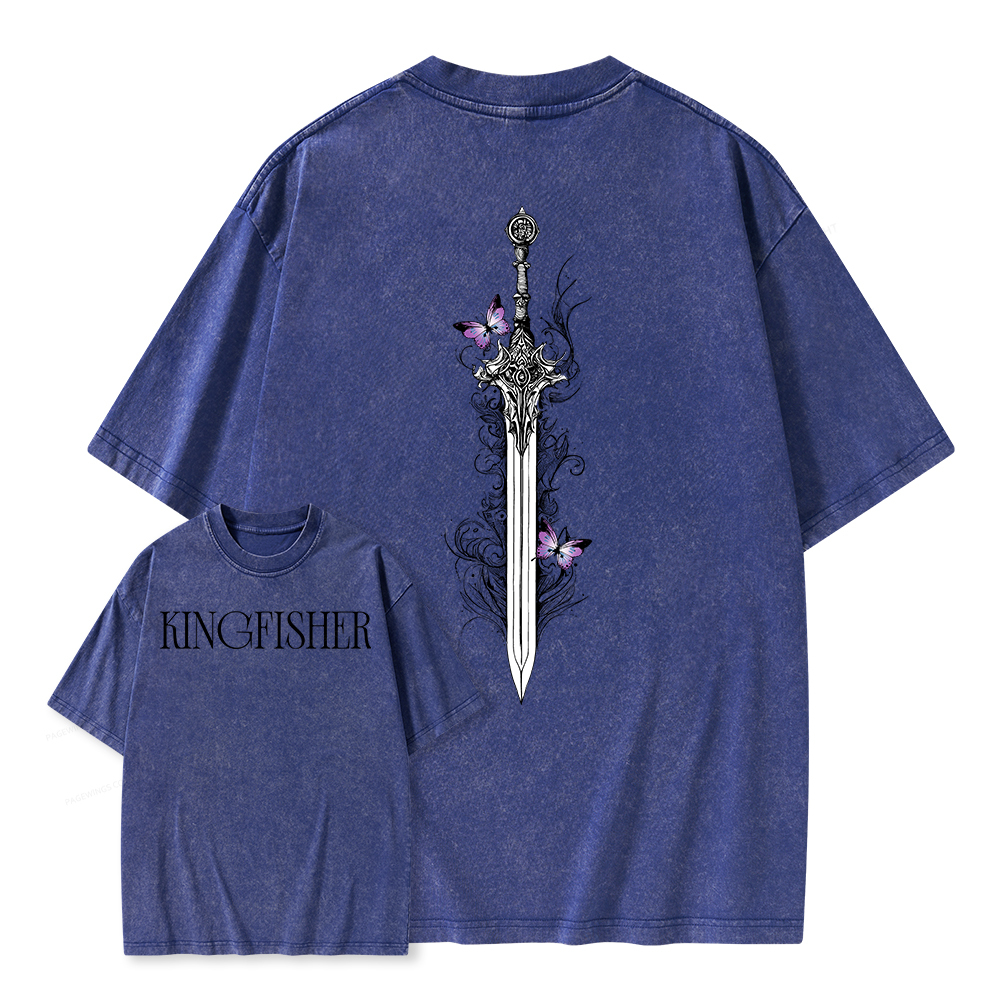 Pagewings Kingfisher Unisex Washed T-shirt