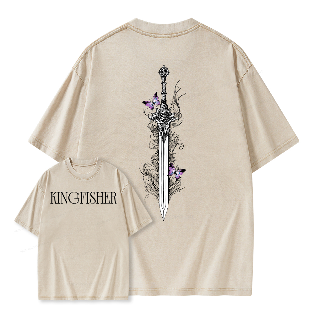 Pagewings Kingfisher Unisex Washed T-shirt