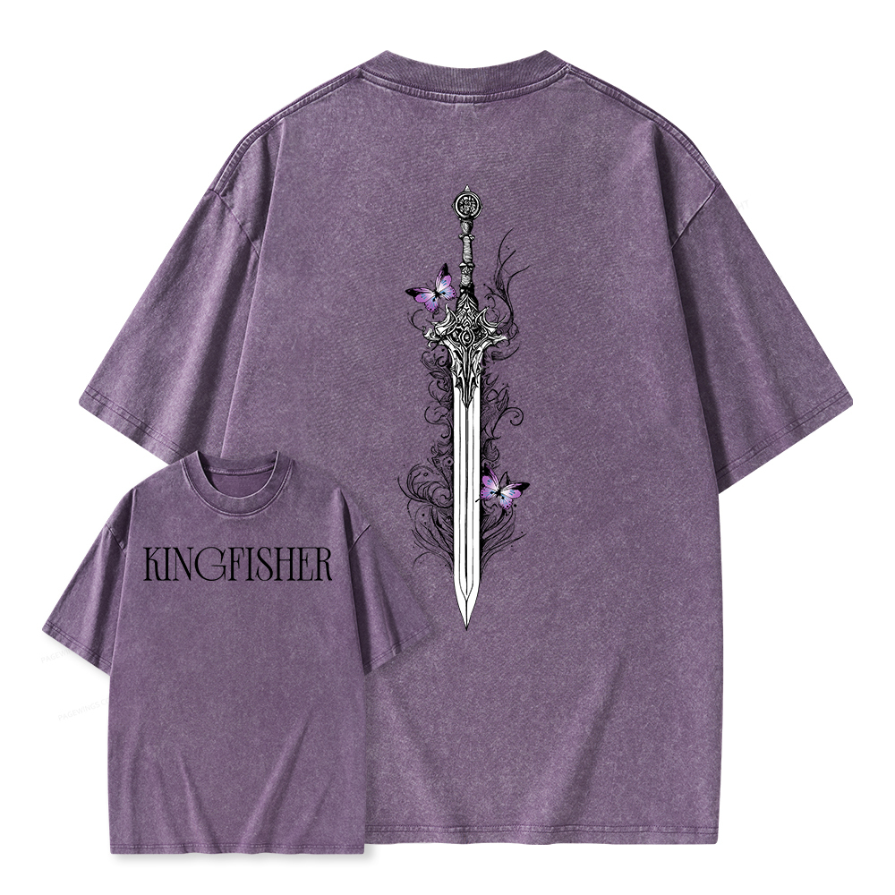 Pagewings Kingfisher Unisex Washed T-shirt