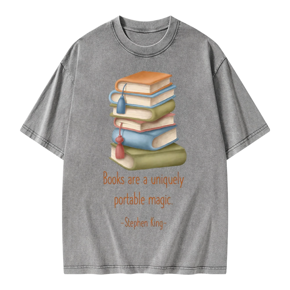 Pagewings Books Are A Uniquely Portable Magic Unisex Washed T-shirt