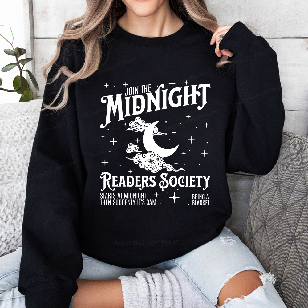 Pagewings Late Night Readers Book Club Unisex Classic Sweatshirt