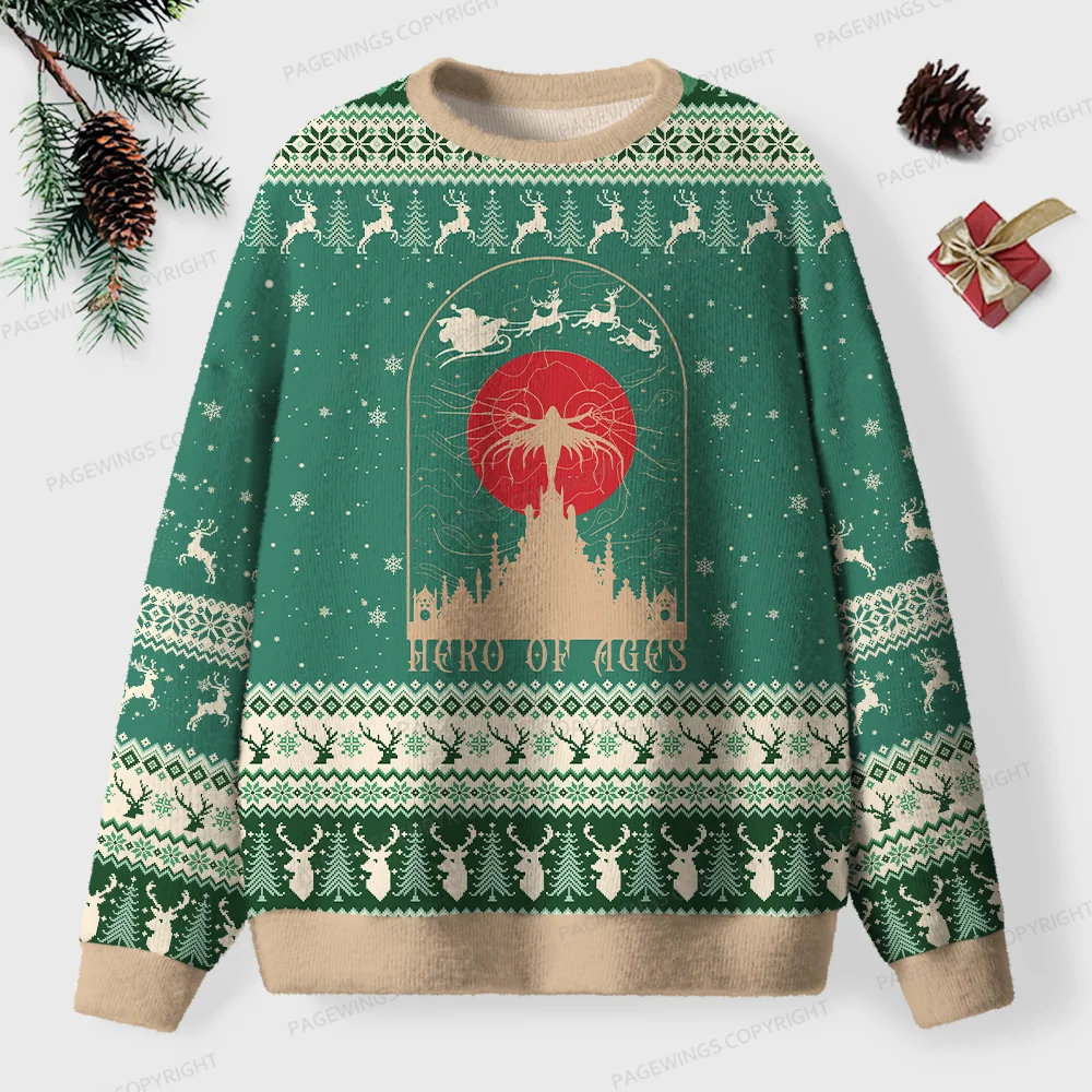 Pagewings Hero Of Ages Unisex Ugly Knit Sweatshirt