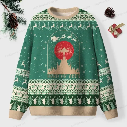 Pagewings Hero Of Ages Unisex Ugly Knit Sweatshirt
