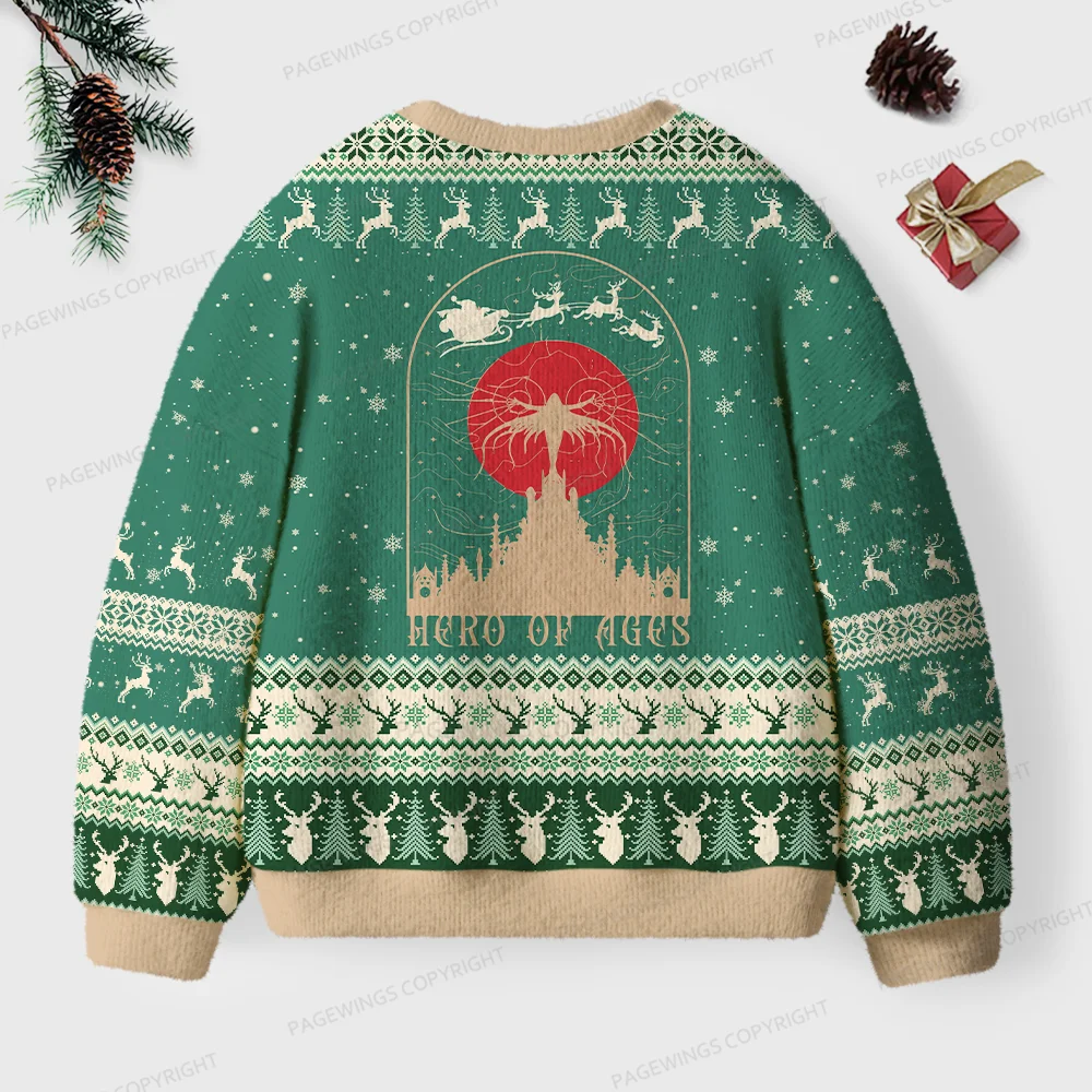 Pagewings Hero Of Ages Unisex Ugly Knit Sweatshirt