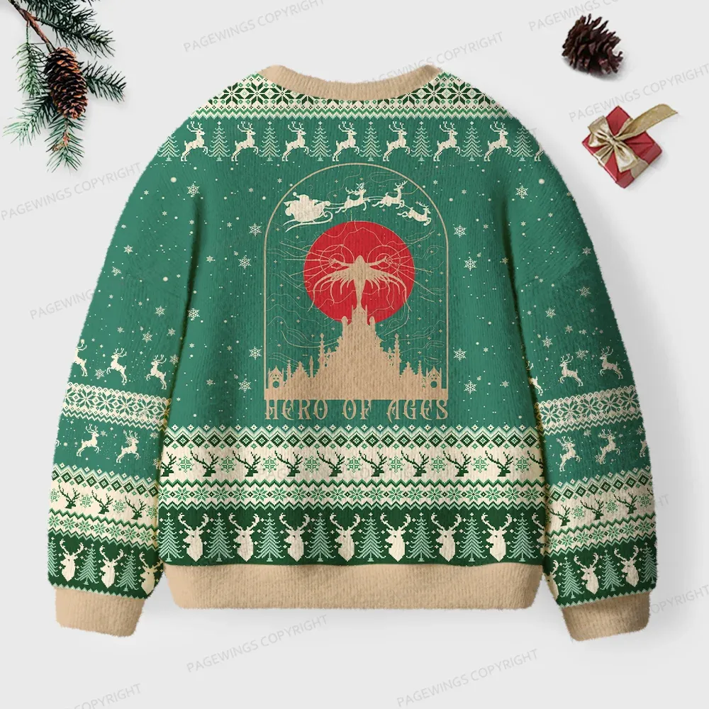 Pagewings Hero Of Ages Unisex Ugly Knit Sweatshirt