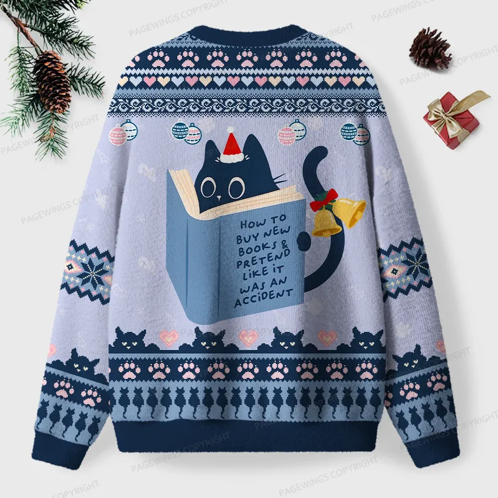 Pagewings How To Buy New Books Unisex Ugly Knit Sweatshirt