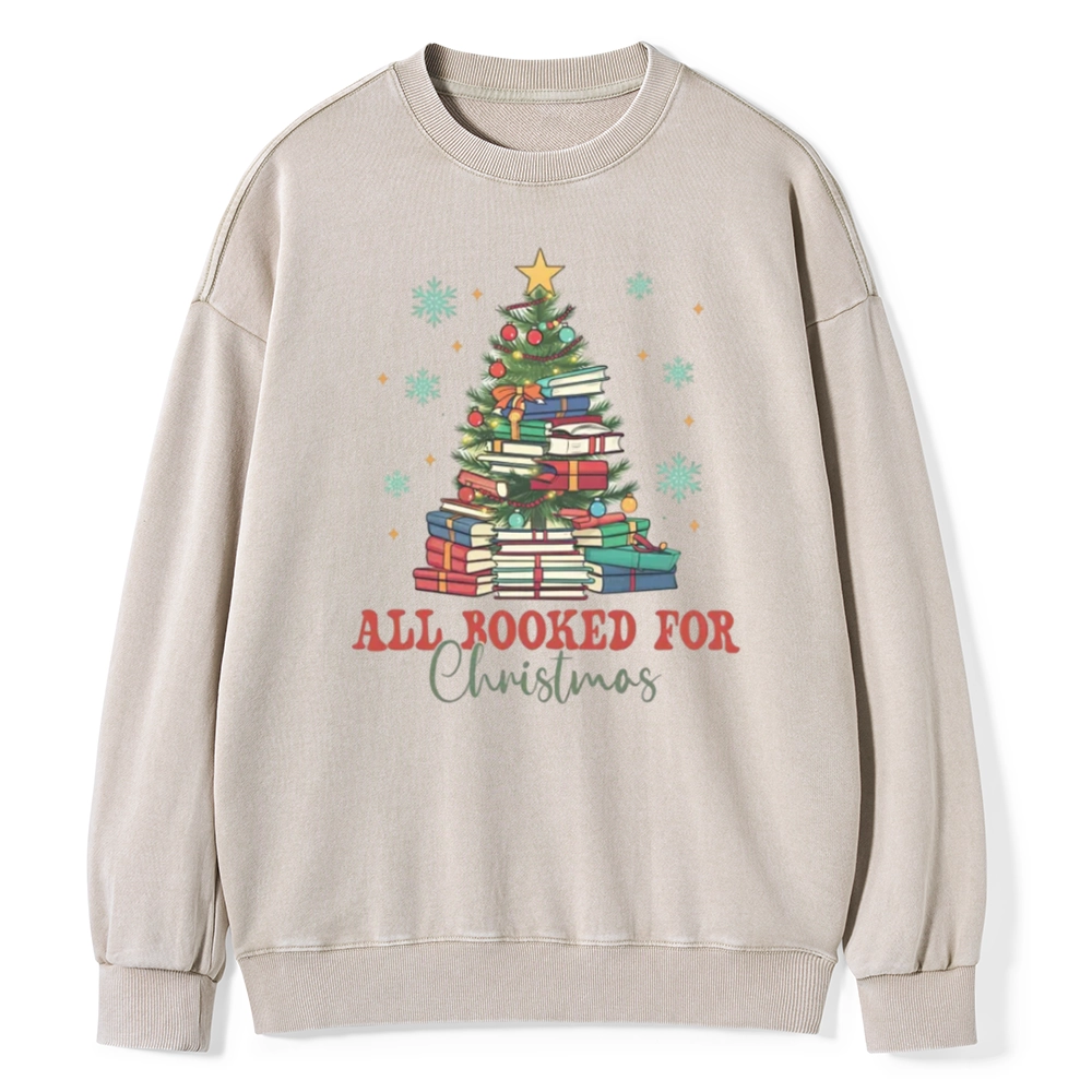 Pagewings All Booked for Christmas Washed Sweatshirt