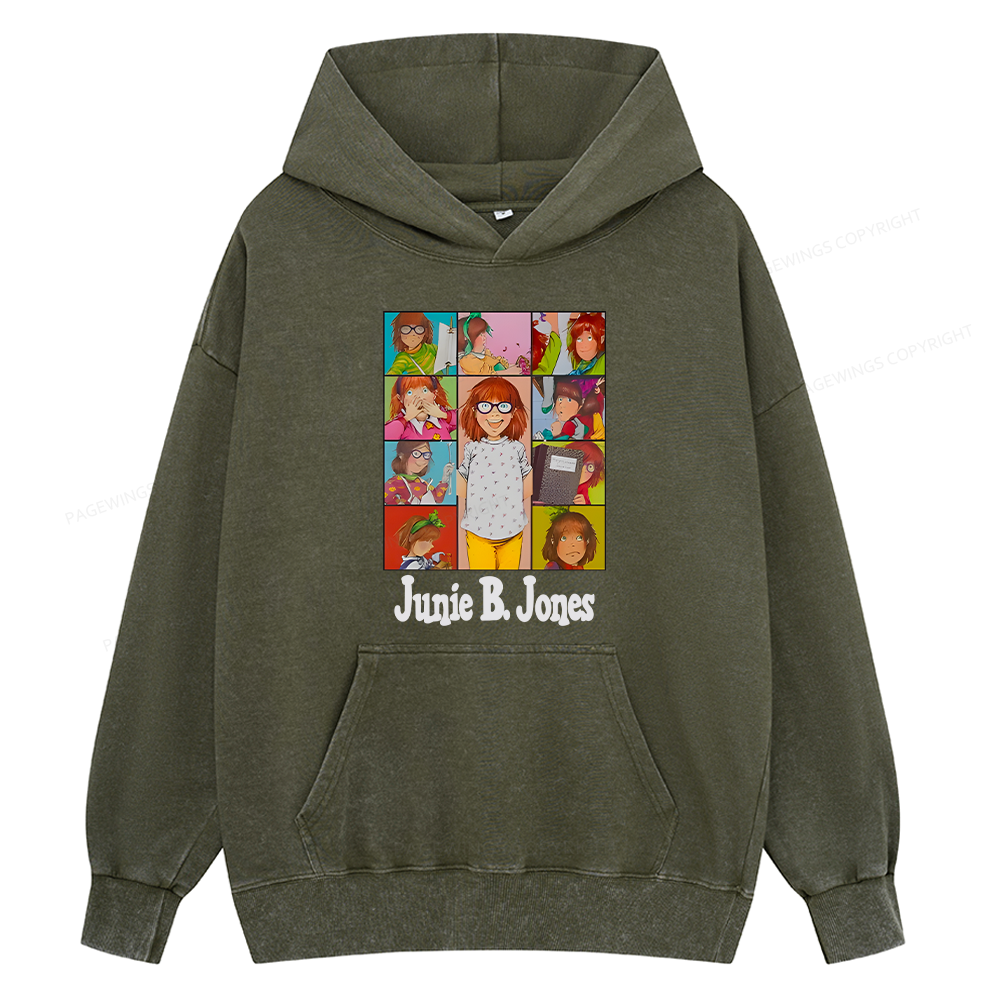 Pagewings Junie B Jones Unisex Washed Hoodie