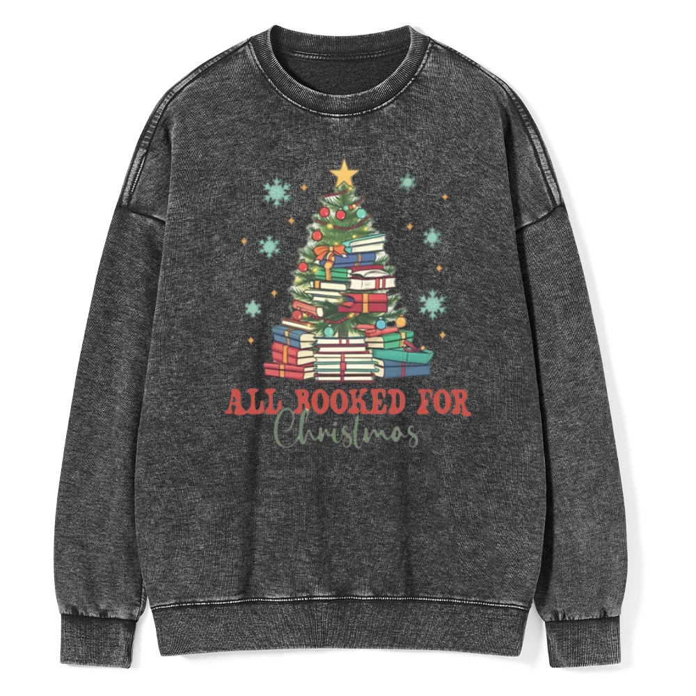 Pagewings All Booked for Christmas Washed Sweatshirt