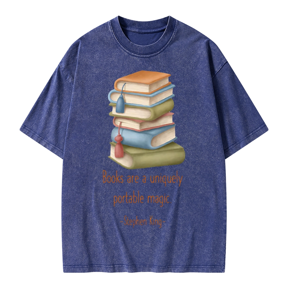 Pagewings Books Are A Uniquely Portable Magic Unisex Washed T-shirt