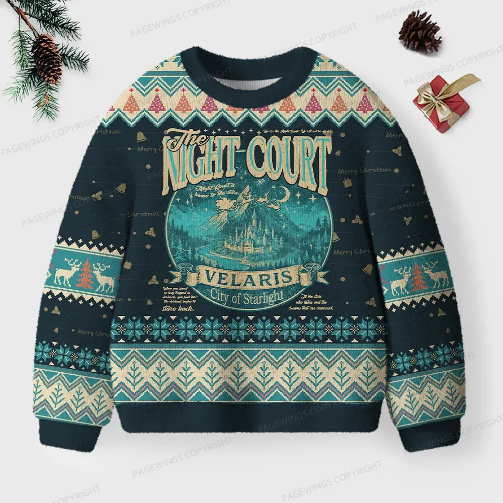 Pagewings The Night Court Velaris City Of Starlight Unisex Ugly Knit Sweatshirt