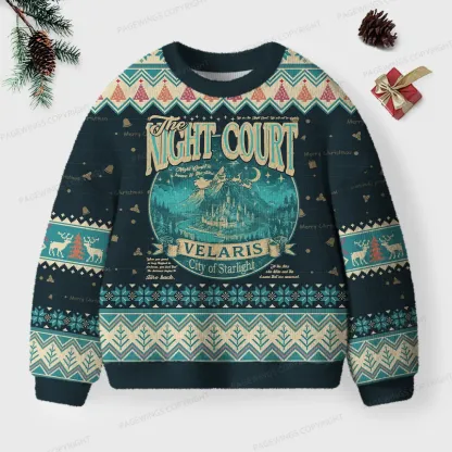 Pagewings The Night Court Velaris City Of Starlight Unisex Ugly Knit Sweatshirt