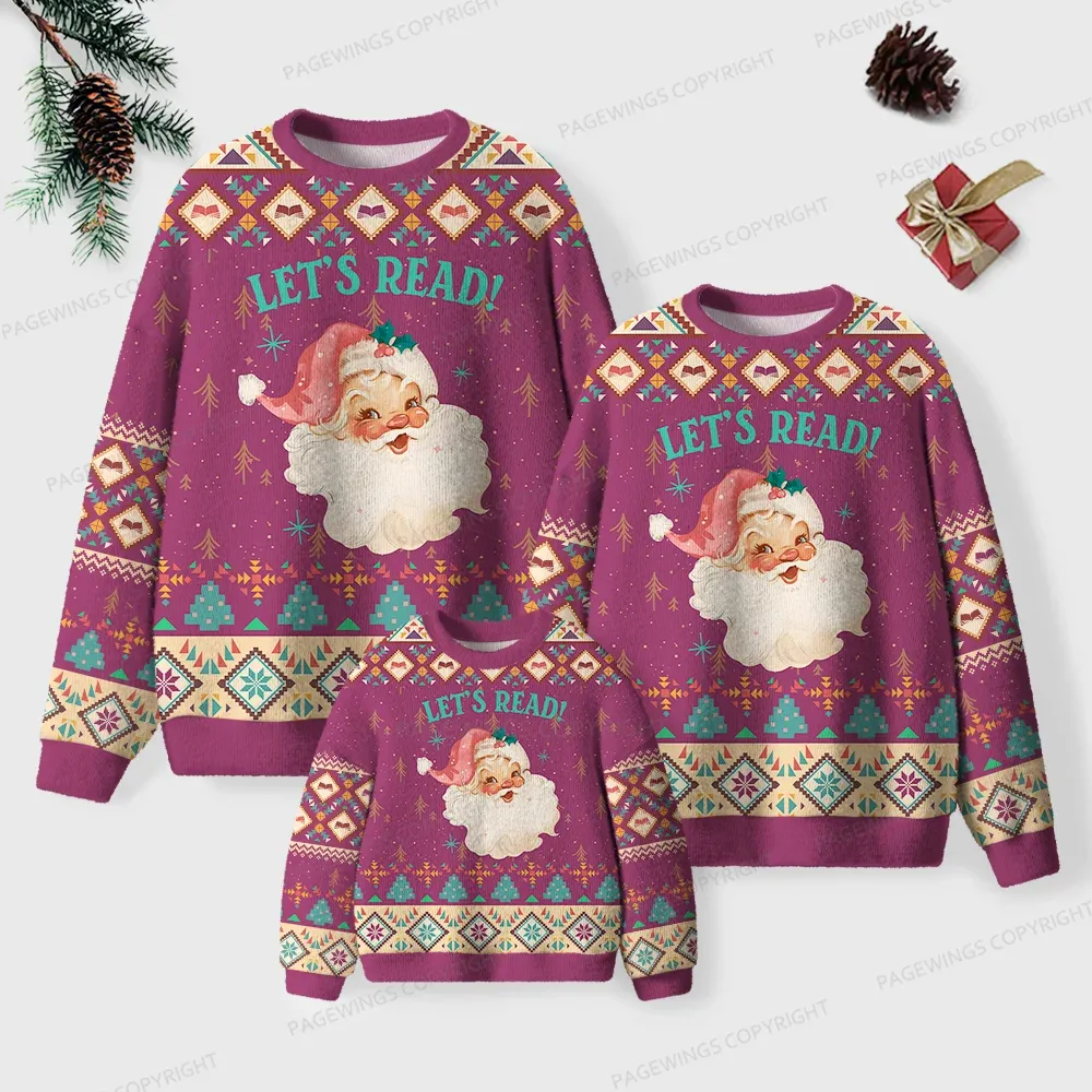 Pagewings Let’s Read Unisex Ugly Knit Sweatshirt