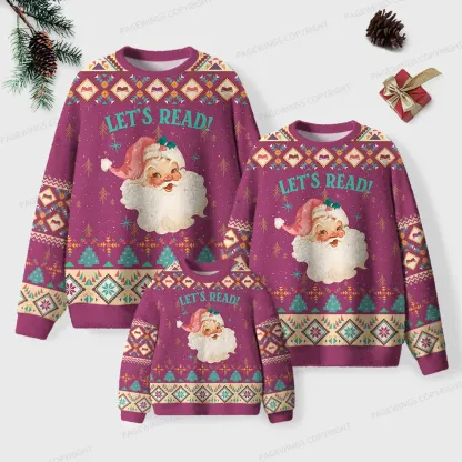 Pagewings Let’s Read Unisex Ugly Knit Sweatshirt