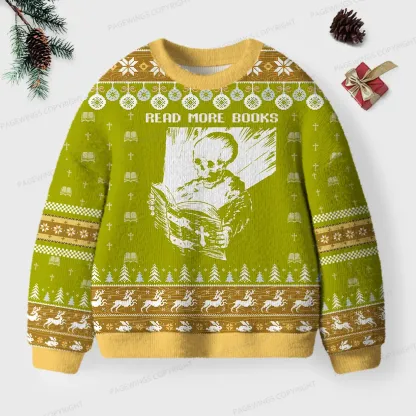 Pagewings Read More Books Unisex Ugly Knit Sweatshirt