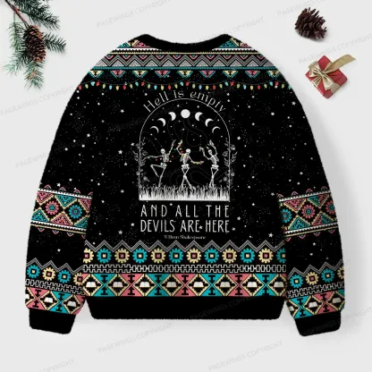 Pagewings Hell Is Empty And All The Devils Are Here Unisex Ugly Knit Sweatshirt
