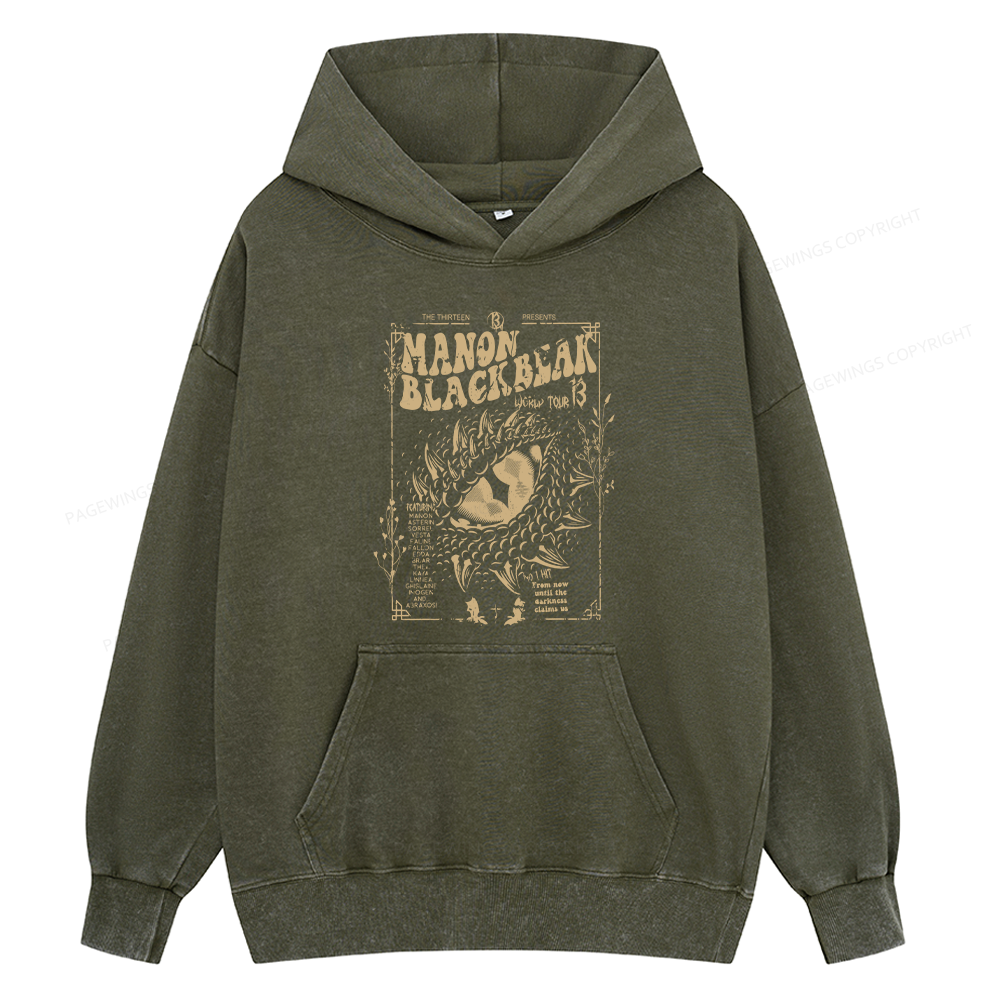 Pagewings ACOTAR Crescent City Rhysand Unisex Washed Hoodie