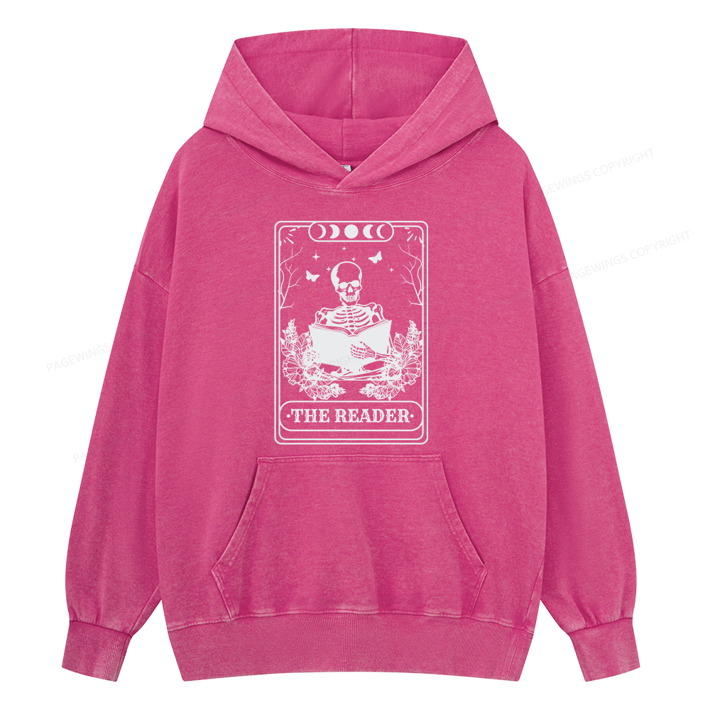 Pagewings The Reader Unisex Washed Hoodie