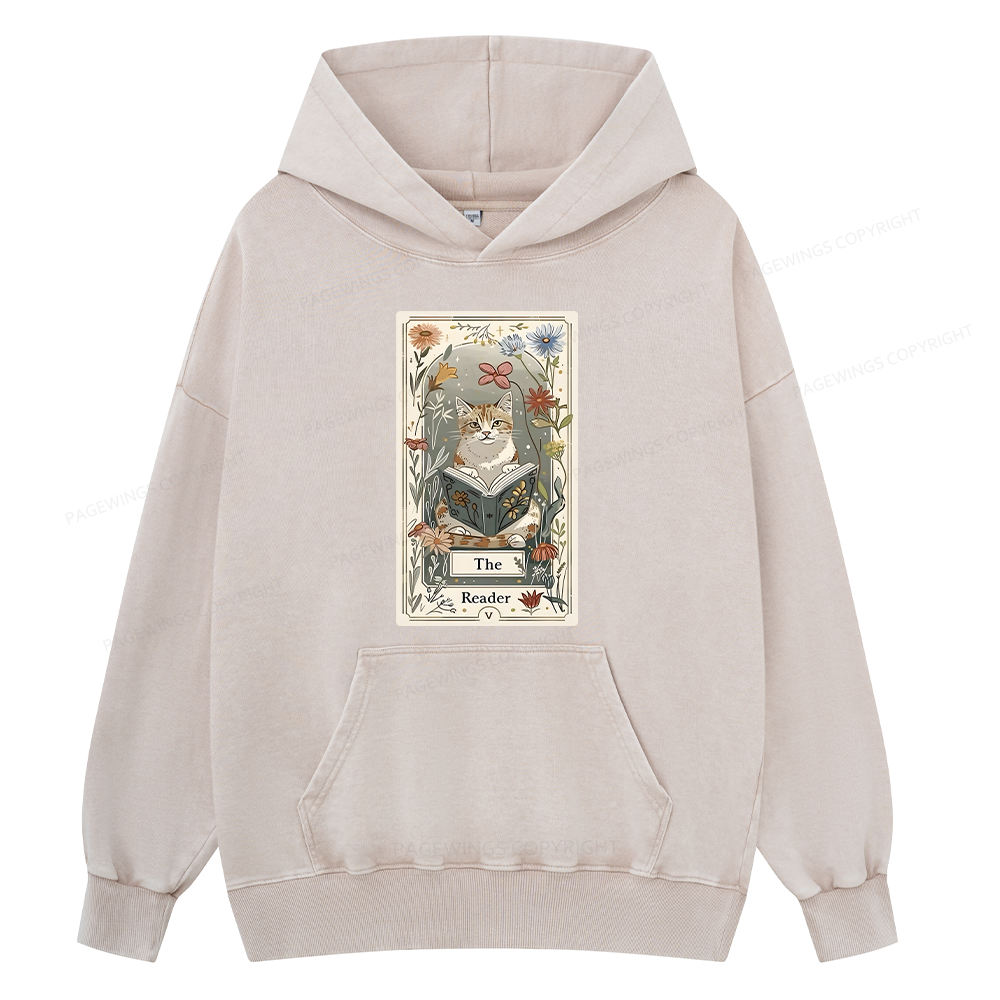 Pagewings The Reader Unisex Washed Hoodie