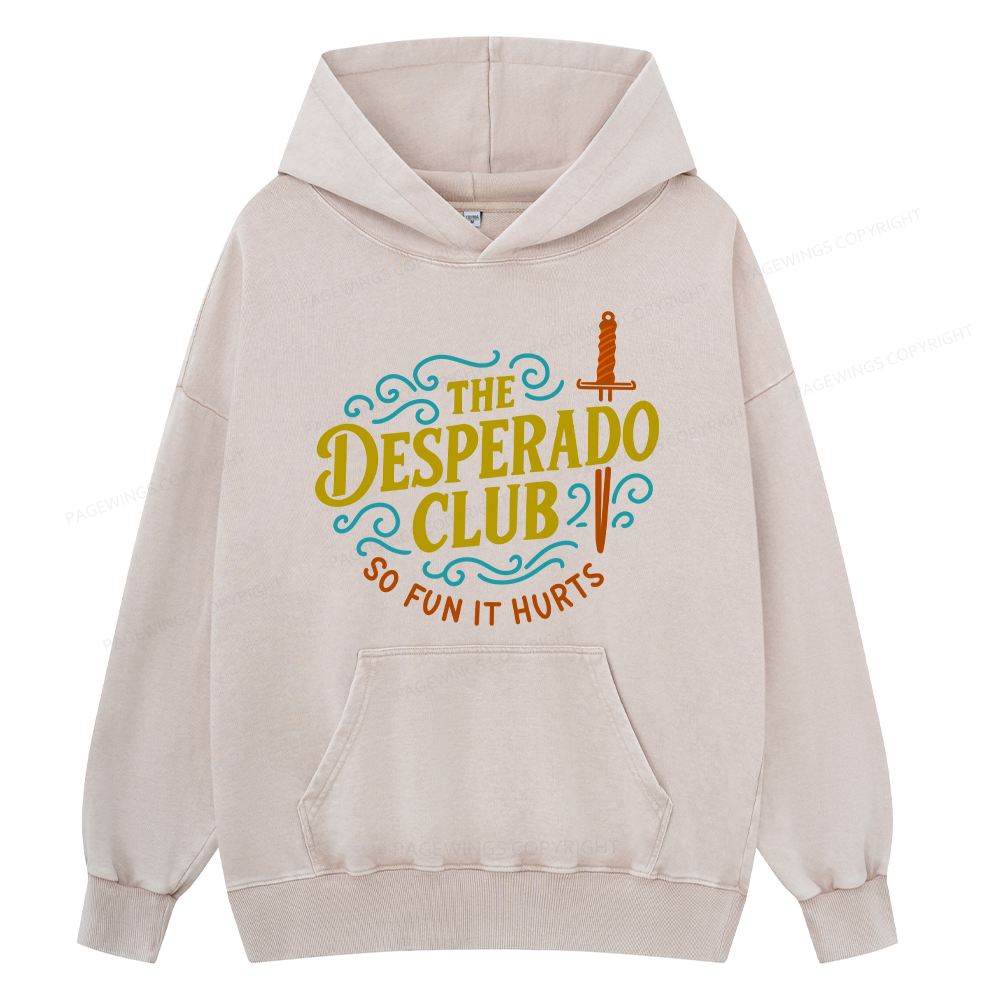 Pagewings The Desperado Club Unisex Washed Hoodie