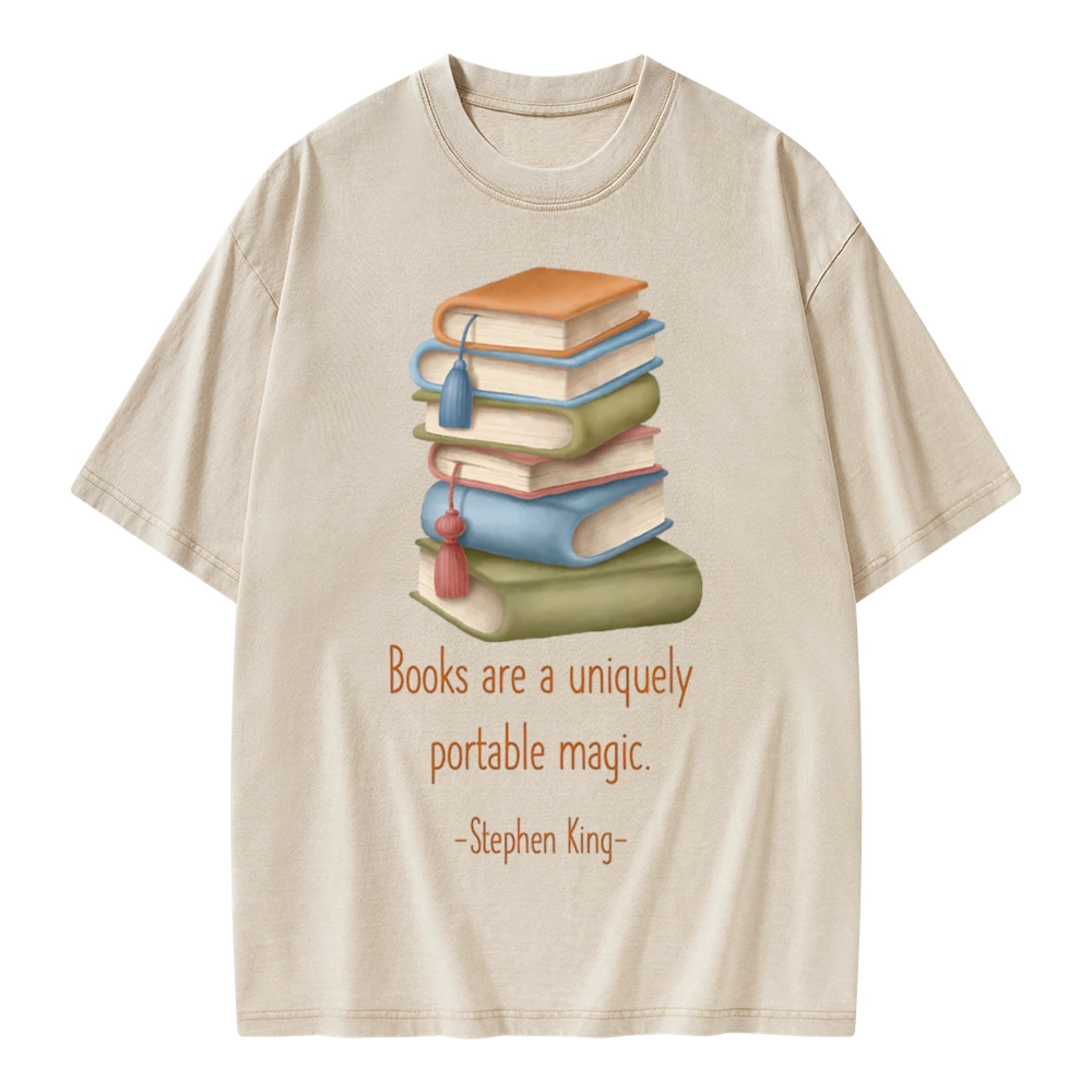 Pagewings Books Are A Uniquely Portable Magic Unisex Washed T-shirt