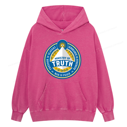 Pagewings Ministry of Truth Unisex Washed Hoodie