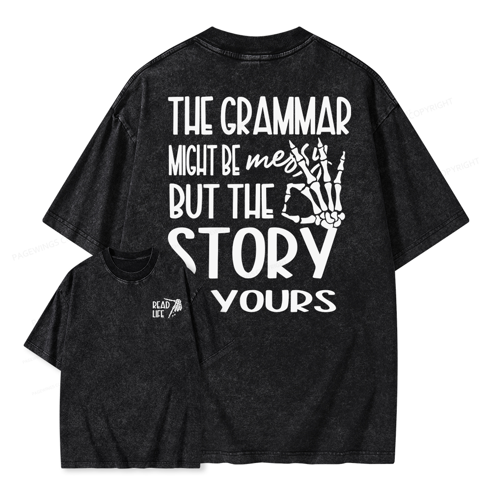 Pagewings Read Life Unisex Washed T-shirt