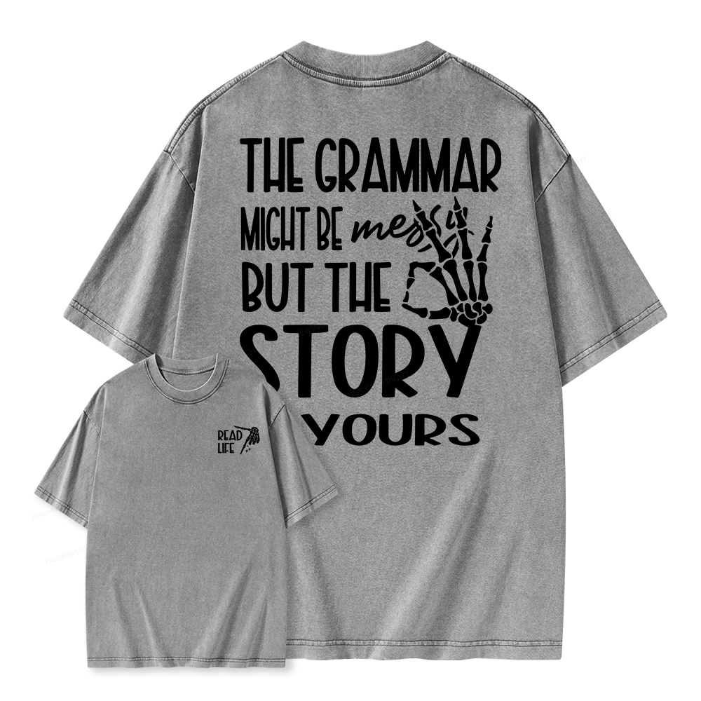 Pagewings Read Life Unisex Washed T-shirt