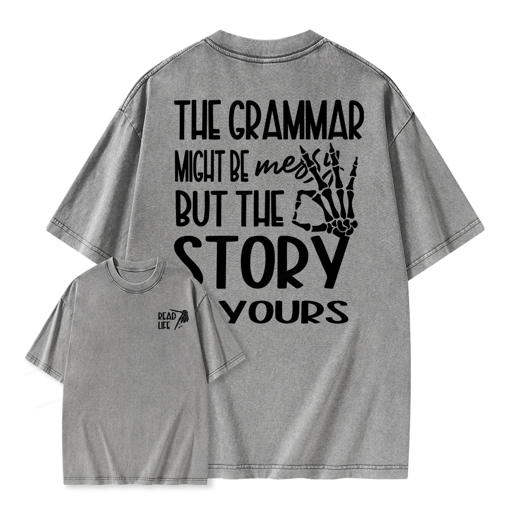 Pagewings Read Life Unisex Washed T-shirt