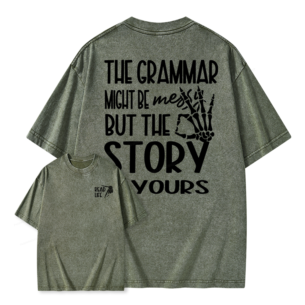 Pagewings Read Life Unisex Washed T-shirt