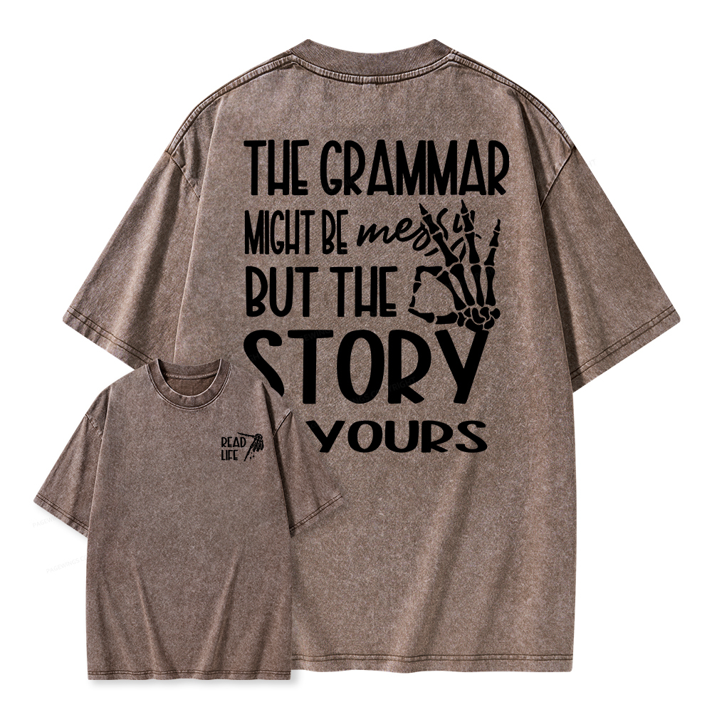 Pagewings Read Life Unisex Washed T-shirt