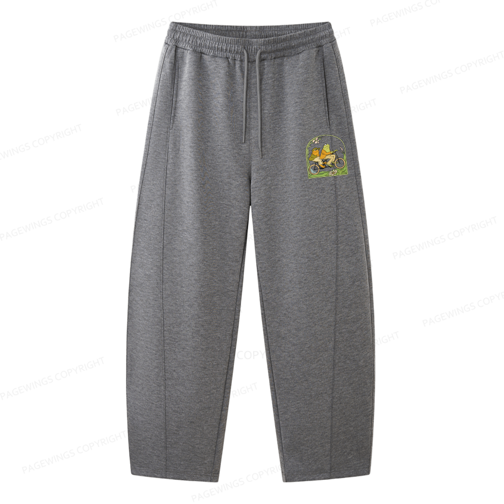Pagewings Frog And Toad Book Vintage Unisex Barrel Sweatpants