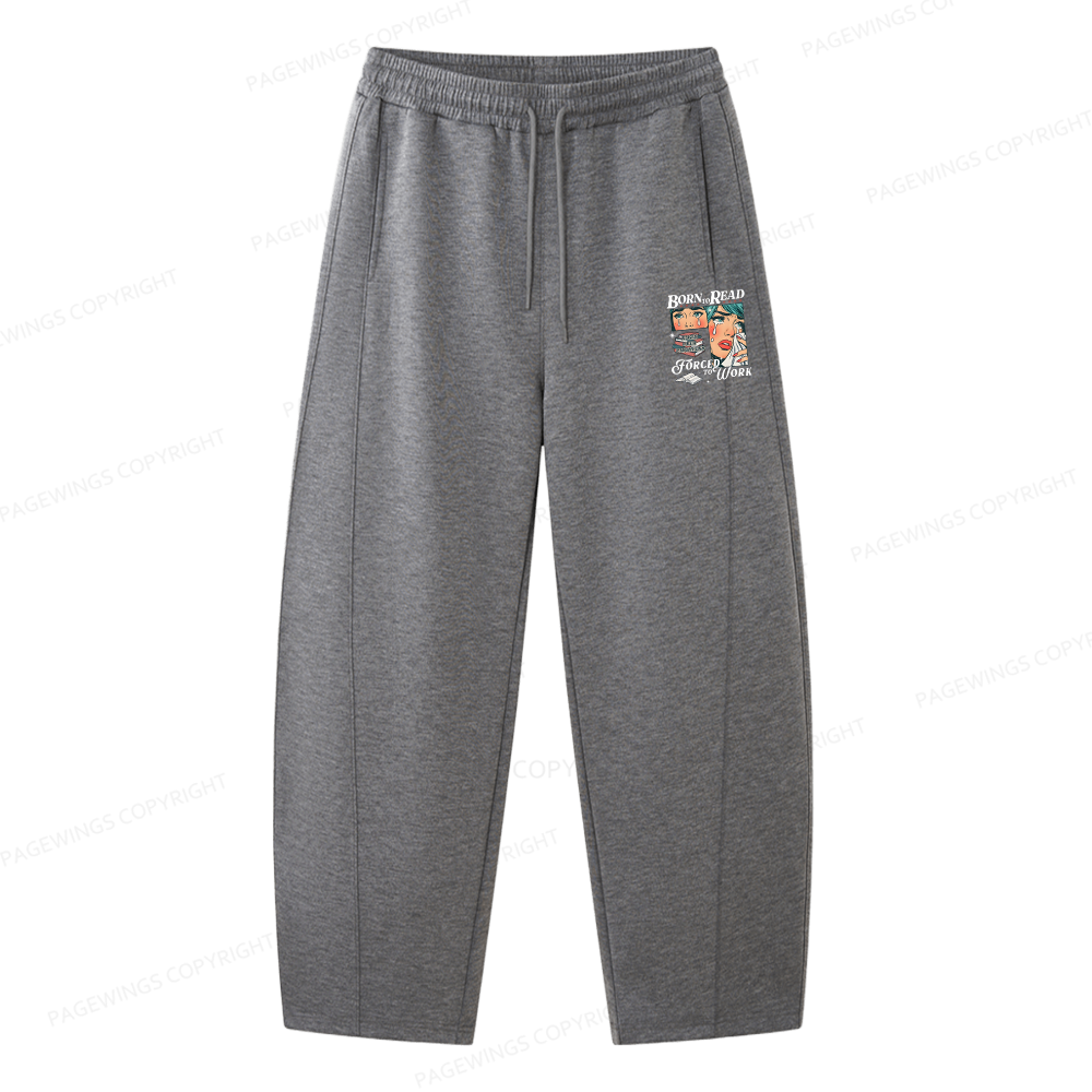 Pagewings Born To Read Bookish Unisex Barrel Sweatpants