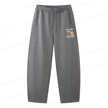 Pagewings Born To Read Bookish Unisex Barrel Sweatpants