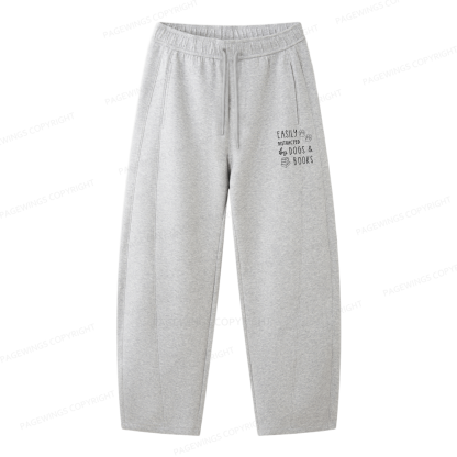 Pagewings Dogs And Books Unisex Barrel Sweatpants